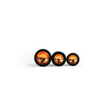 Oberon butt plug set of 3 lying down orange gemstone white background